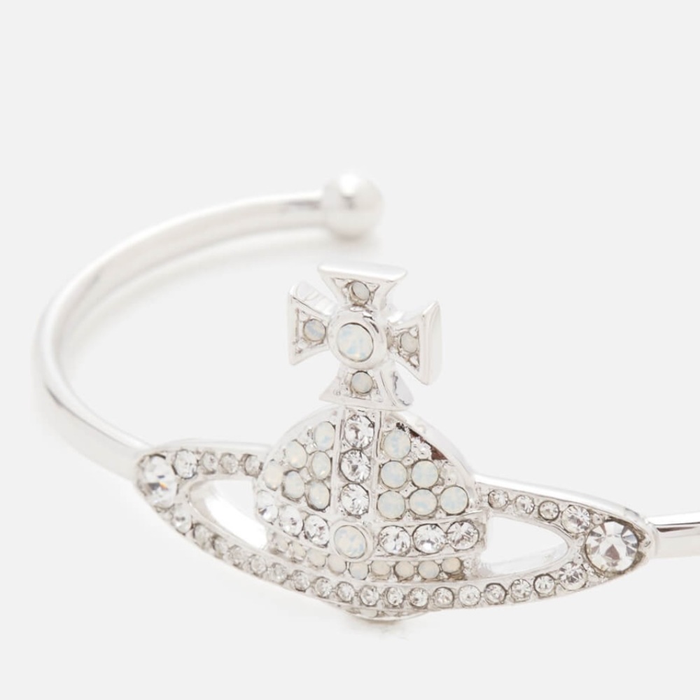 Rare! Vivienne Westwood Women's Kika Open Bangle - White Opal - Picture 2 of 4